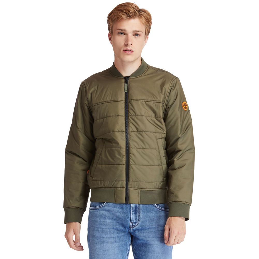 Chaquetas Timberland Argentina Hombre - Foss Mountain Reversible Lightweight - Verde Oliva - RQOVNH-